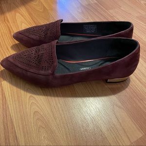 Rockport Burgundy Velvet Total Motion Adelyn Ballet Flat